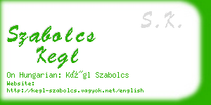 szabolcs kegl business card